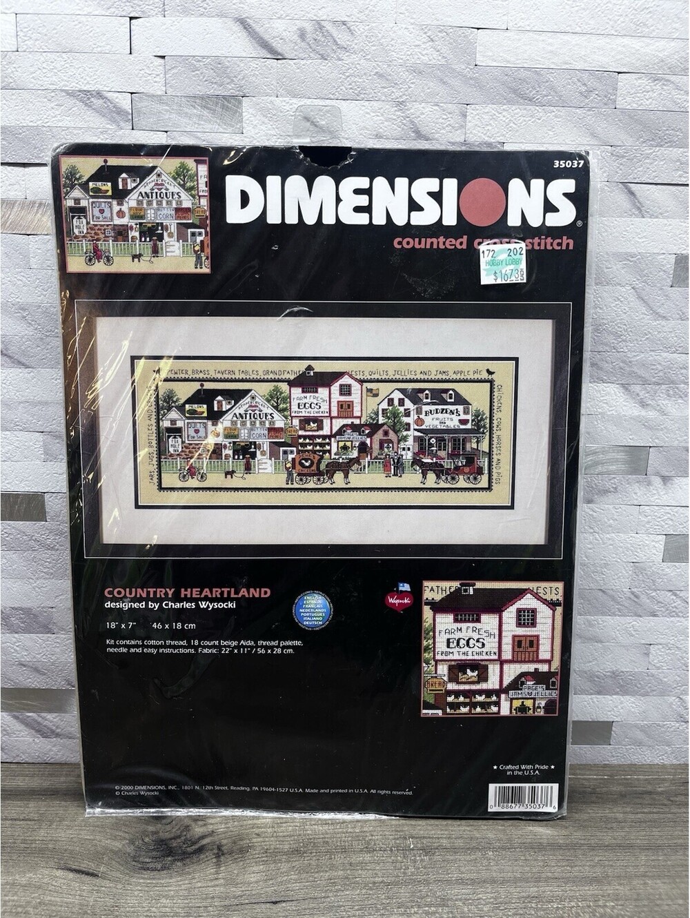 Dimensions Counted Cross Stitch Kit Country Heartland #35037 VTG Rare Wysocki